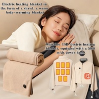 Wearable Electric Heated Blanket 3-Speed Temperature USB Charging Portable Graphene Heating Shawl for Home Office Outdoor Use