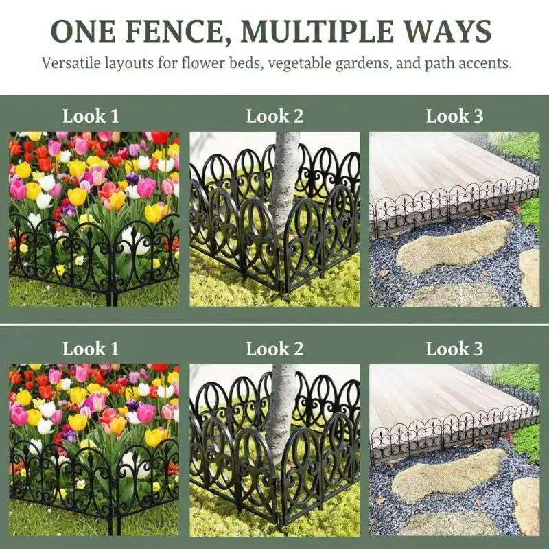 Landscape Wire Garden Fence Rustproof Decorative Folding Border Outdoor Metal Edge for Patio Pathway Protection Flexible Design