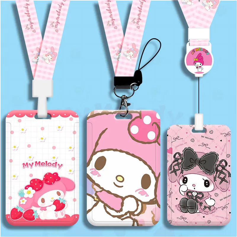 Melody  ID Badge Holder Lanyard Retractable Clip Slip Credit Card Holders Neck Strap Girls Door Card Case Keychain Reel Yoyo view 3