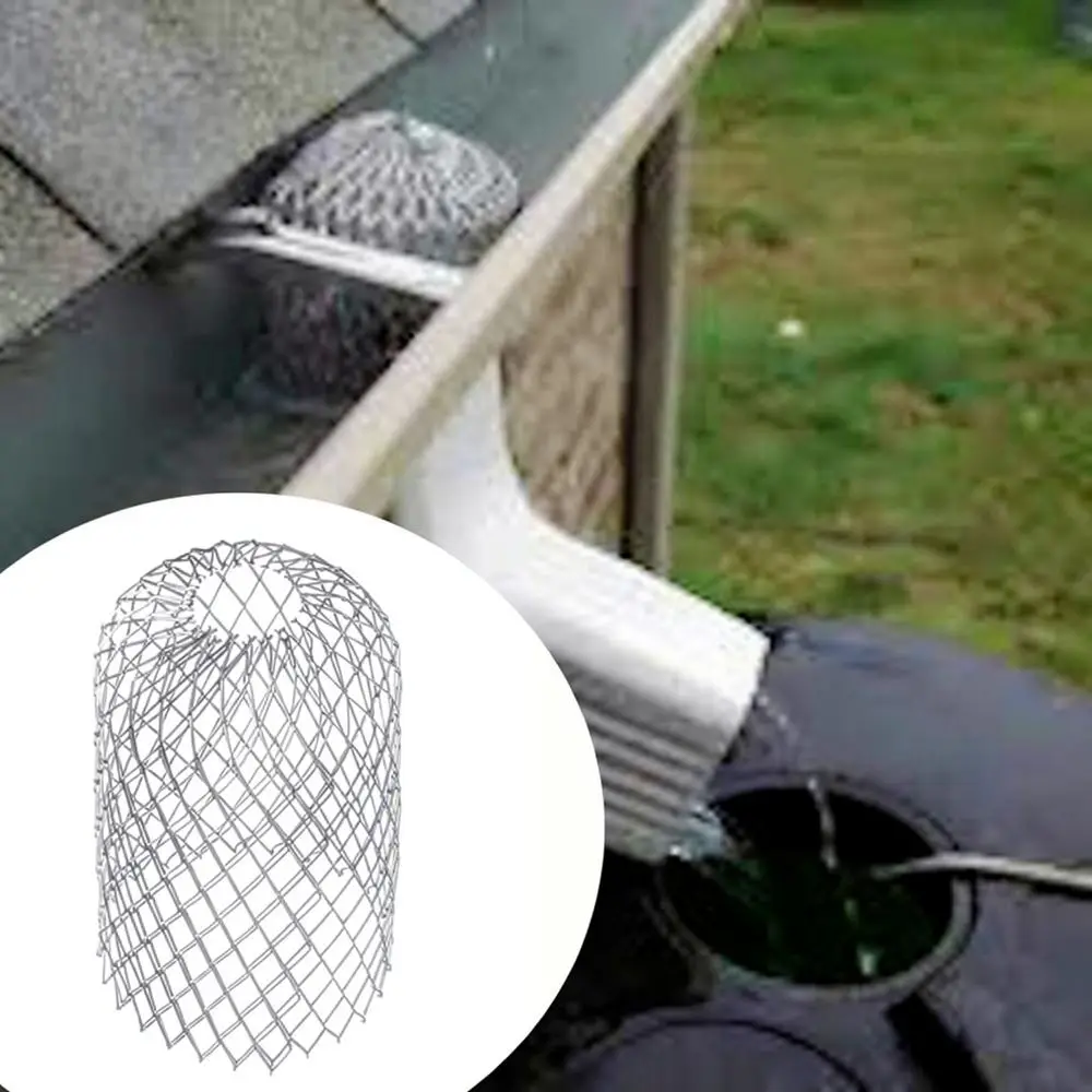 Roof Gutter Drain Guard Aluminum Mesh Leaf Filter Downspout Protection Stopper Drainage Maintenance Accessories