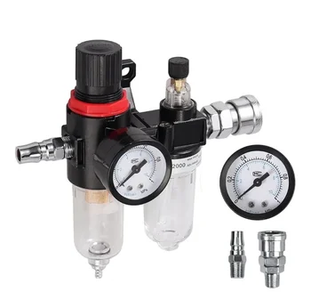 Nuovo AFR-2000 Filtro pneumatico Unità di trattamento dell'aria Regolatore di pressione Compressore Valvola di riduzione Separazione acqua olio Manometro AFR2000