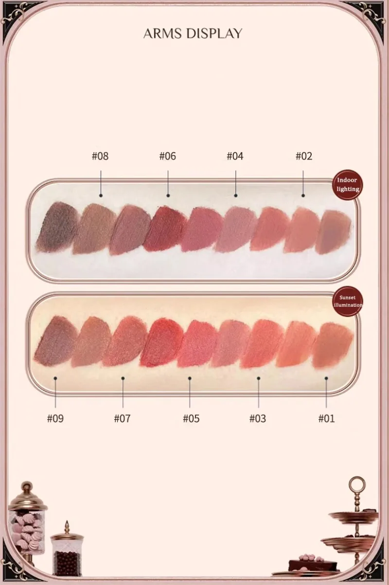Chocolate Cloud Lip Gloss Matte Velvet Smooth Application Lip Glaze Mousse Braun Rot Flüssiger Lippenstift Make-up Lippentönung Kosmetik – Detail 5