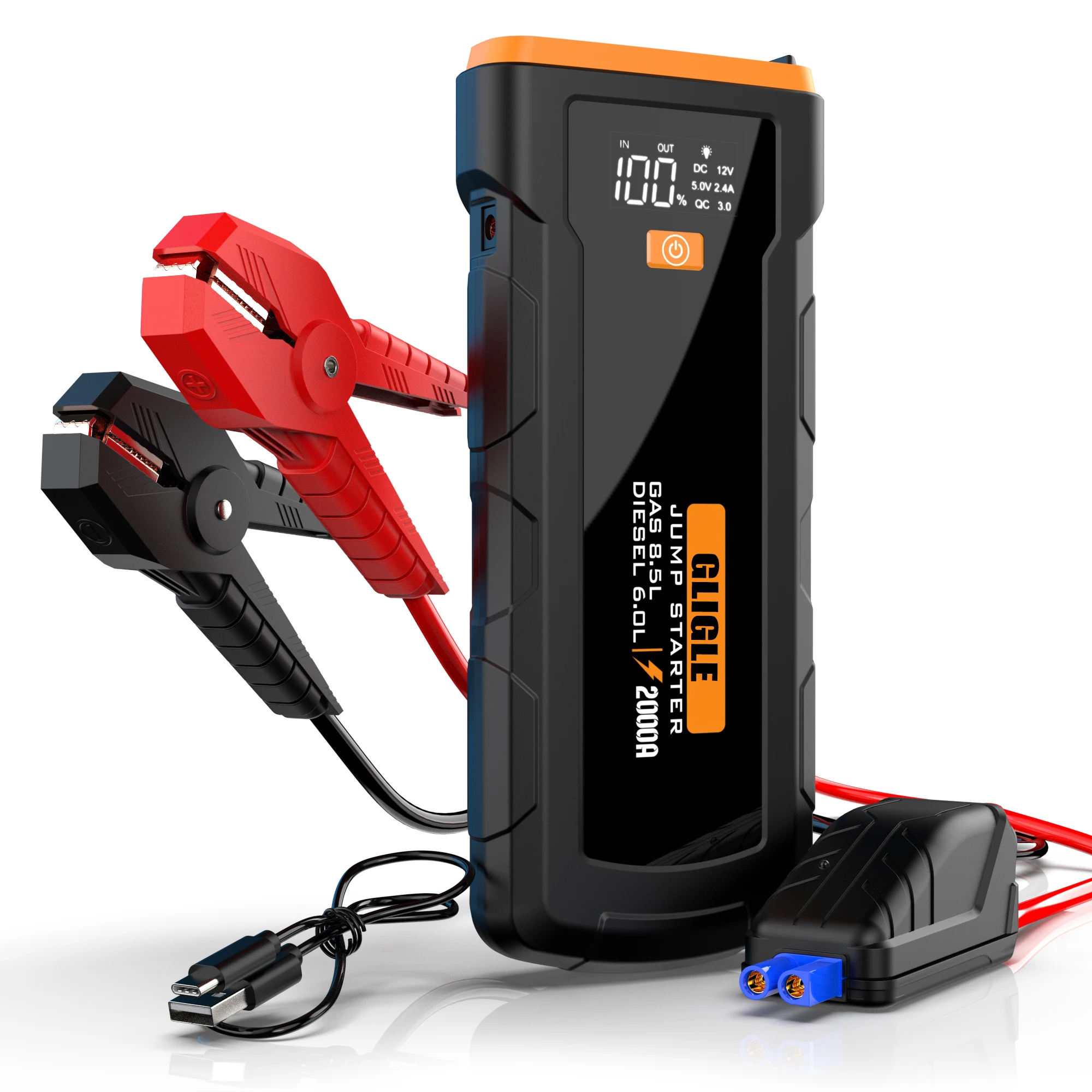 4000A Engine Emergency Tool Quick Charge Car Jump Starter Power Bank Lithium Battery Engine Car Jump Starter