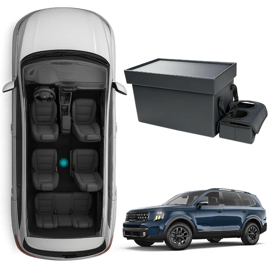 

Car Seat Organizer for SUVs with ThirdRow Seating Backseat Console Storage Box with Cup Holder Toys Box Pet Supplies Snack Stor