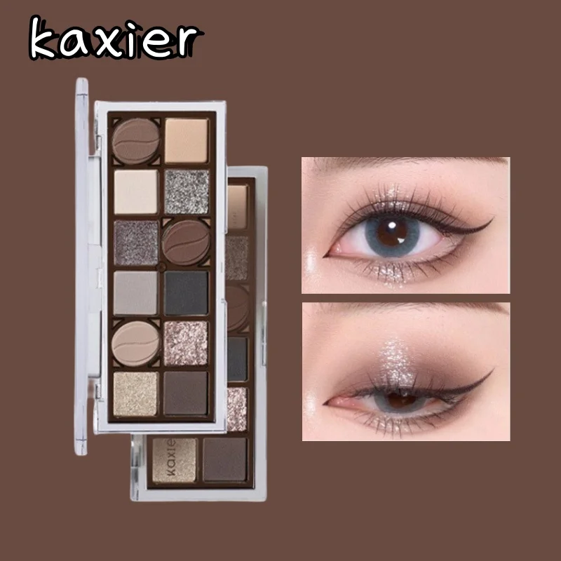 12 Colors Matte Eyeshadow Eyebrow Palette Waterproof Long Lasting Shimmer Glitter Highlighter Contour Powder Beauty Tool