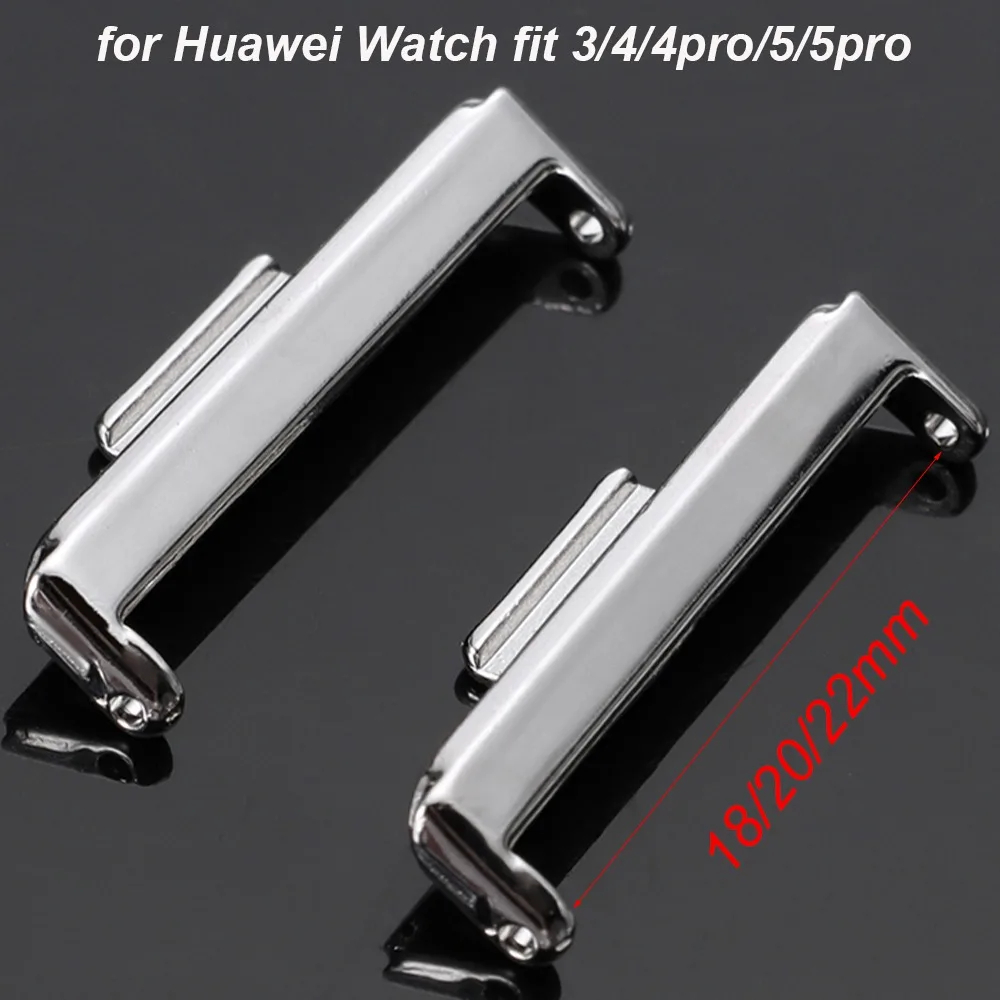 For Huawei Watch Fit 5 Pro 4 Metal Adapter Accessories 2PCS For Huawei Fit5 Fit4 Fit3 Strap Connector 18/20/22mm Watches Adapter