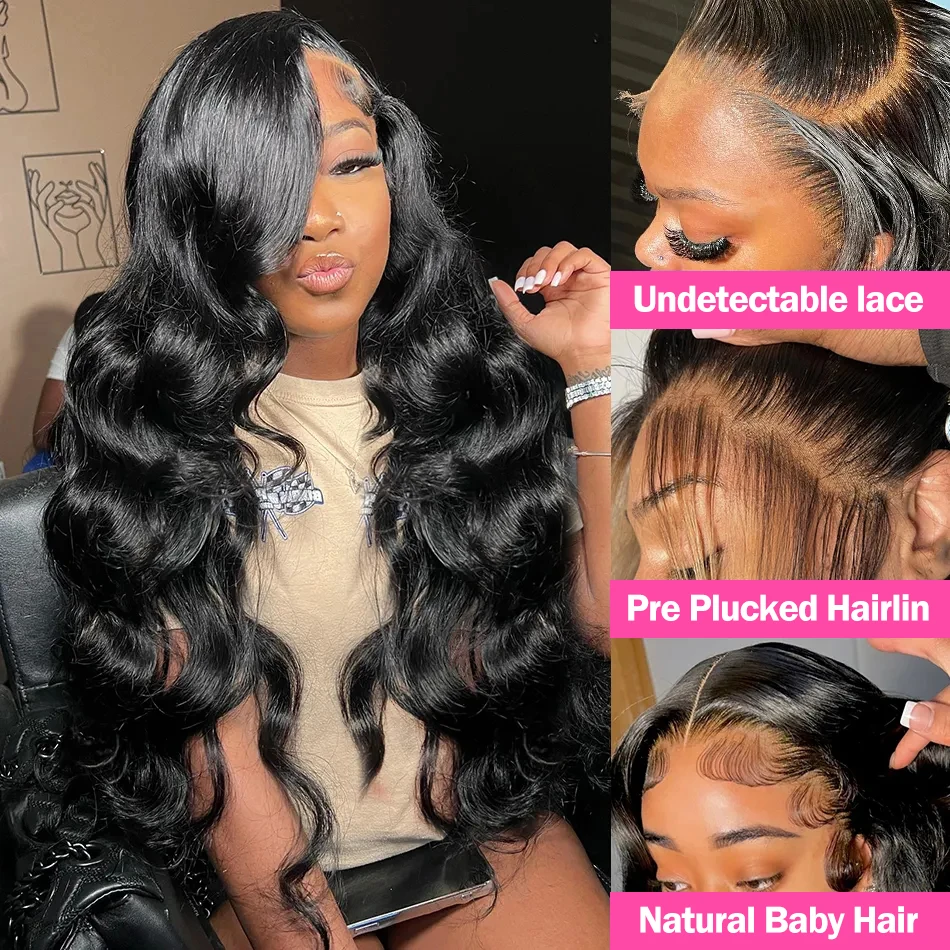 40 Inch Body Wave 13x4 13x6 Hd Lace Frontal Wig Human Hair 360 Brazilian Pre Plucked Lace For Women 13x4 Lace Front Wigs 4x4 5x5