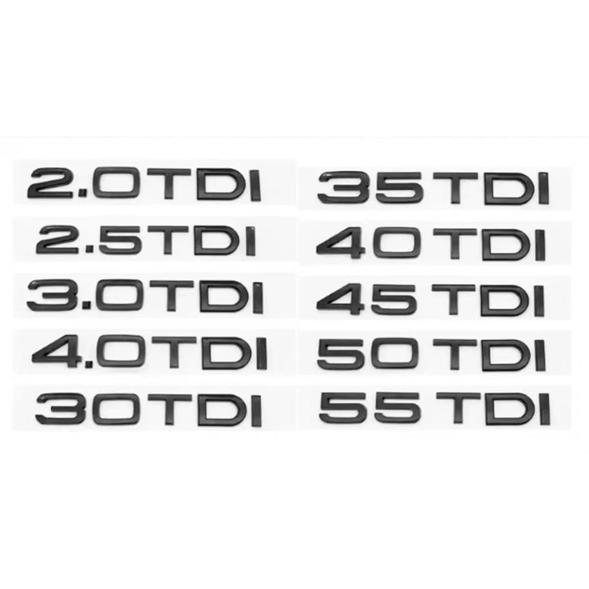 3d abs Auto Heck koffer Aufkleber 2,0 2,5 2,7 3,0 4,0 tdi 30 35 40 45 50 55 tdi Emblem für Audi a1 a3 a4 a5 a6 a7 a8 q2 q3 q5 q7 tt