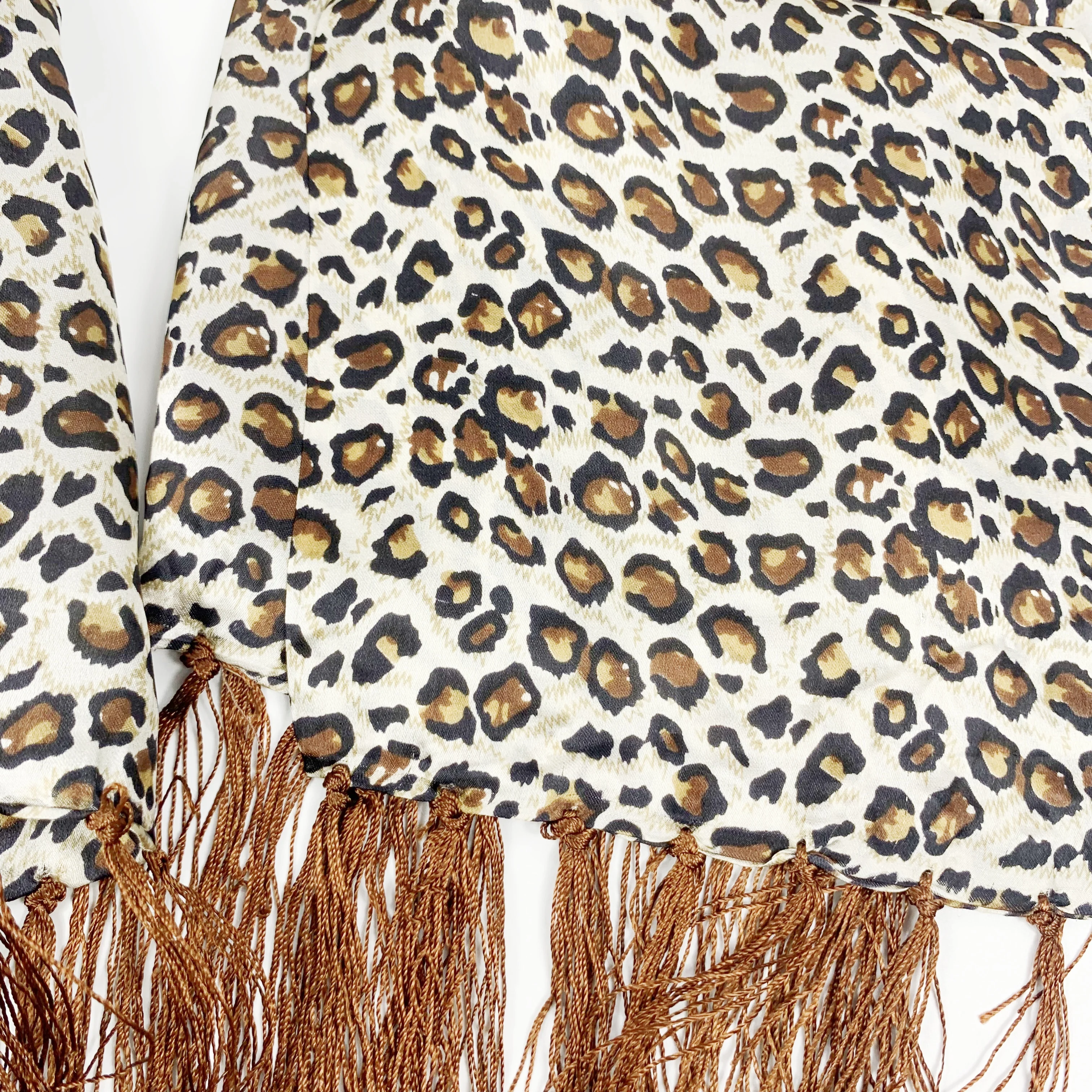 100%  pure silk scarf  scarves  brand new fashion scarves 65Cm*185Cm tassels edging animal print leopard print