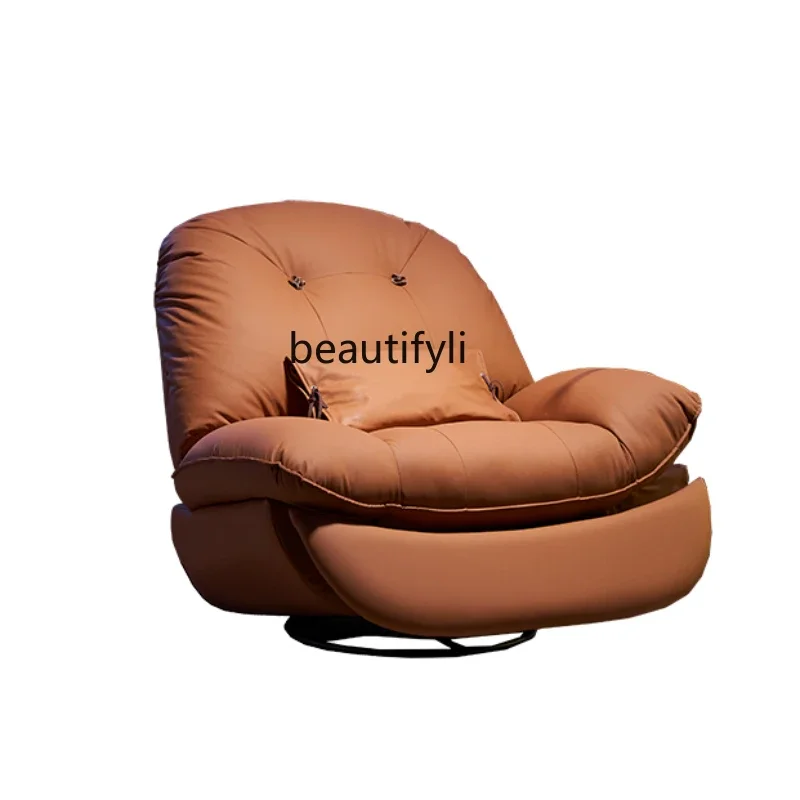 

Leather Sofa Multifunctional Bedroom Lazy Computer Couch Single Electric Functional Recliner chairs living room furniture