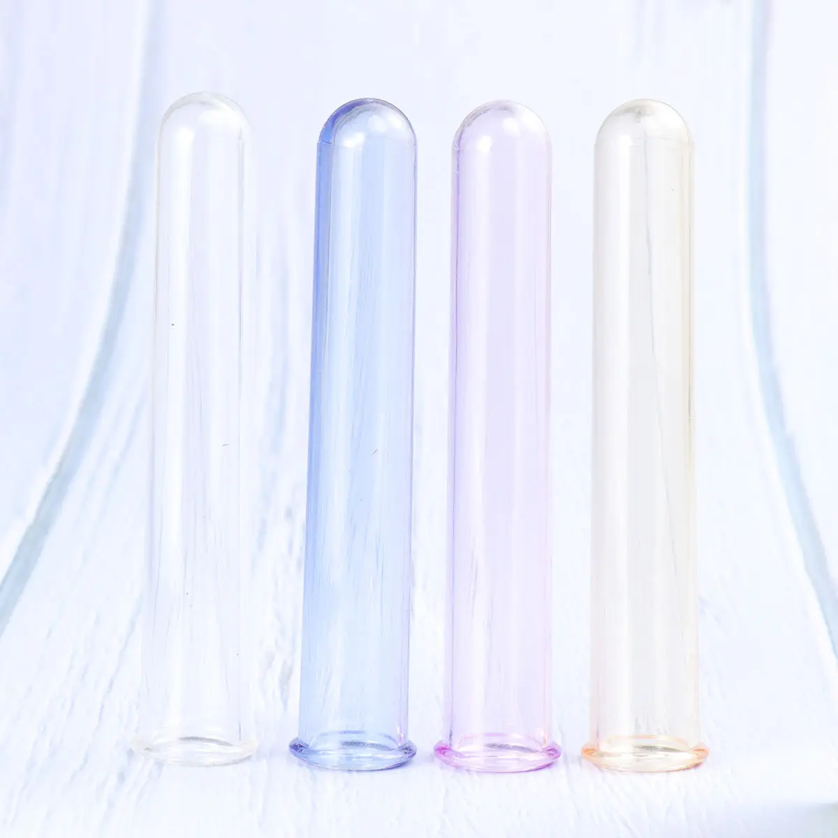 4Pcs Plastic Test Tube Wine Glass 12Cm Premium Acrylic Cocktail Tube Set for Bar Ktv Home Bar Decoration Lightweight Portable
