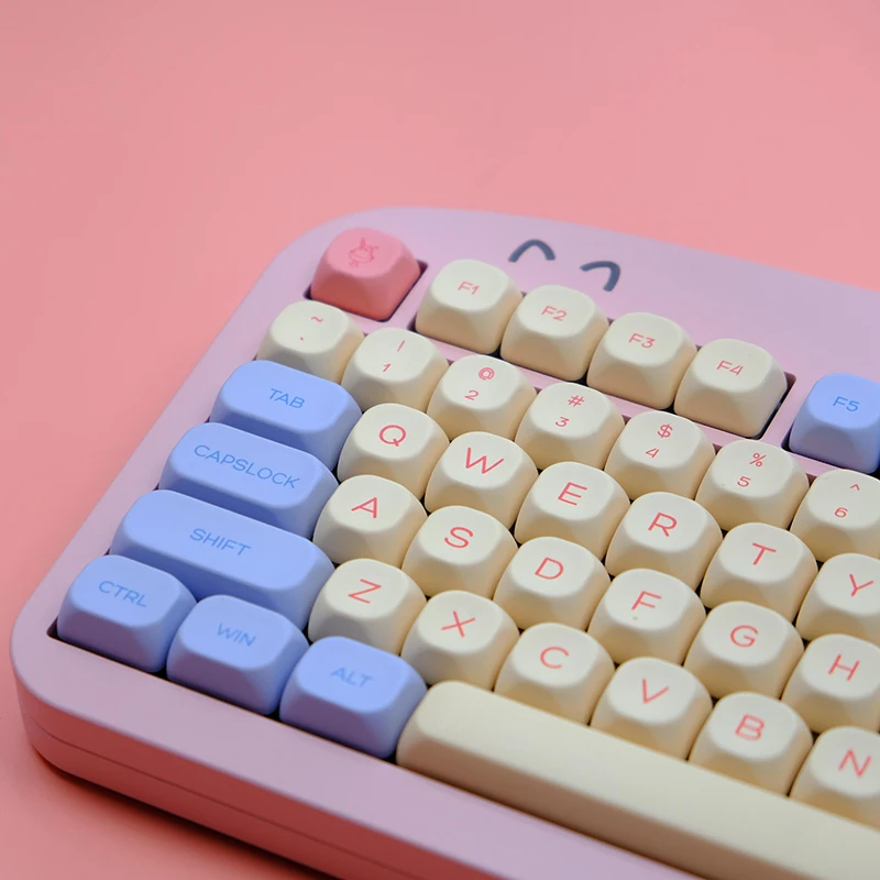 141 keys Marshmallow KOA Keycap PBT Similar Matcha MAC MOA Keycaps ISO Japanese Korean Russian Key Caps For Mechanical Keyboard