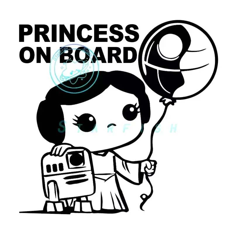 

Baby Princess on Board Car Stickers Vinyl Decal Decorative Accessories Waterproof and Sunscreen Carving Process