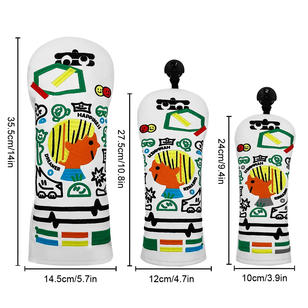 Golf Club Head Cover - Combining Protection And Fashion, With A Boy's Side Profile Design, Golf Accessories