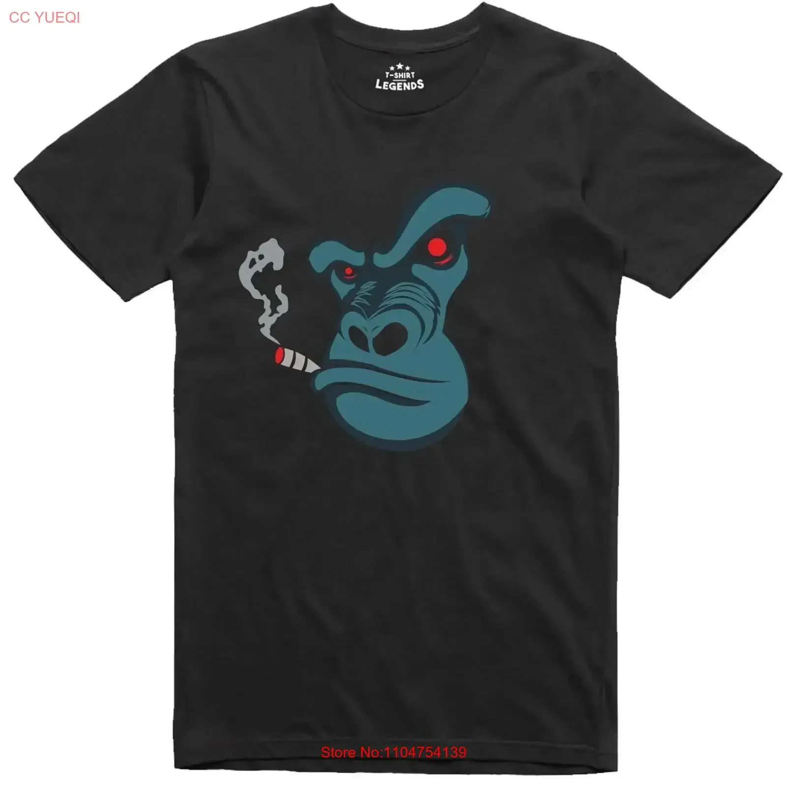 q624 Gorilla Gangsta Funny 100 Cotton Ring spun Softstyle T Shirt vintage Washed Slightly streetwear Breathable graphic homme