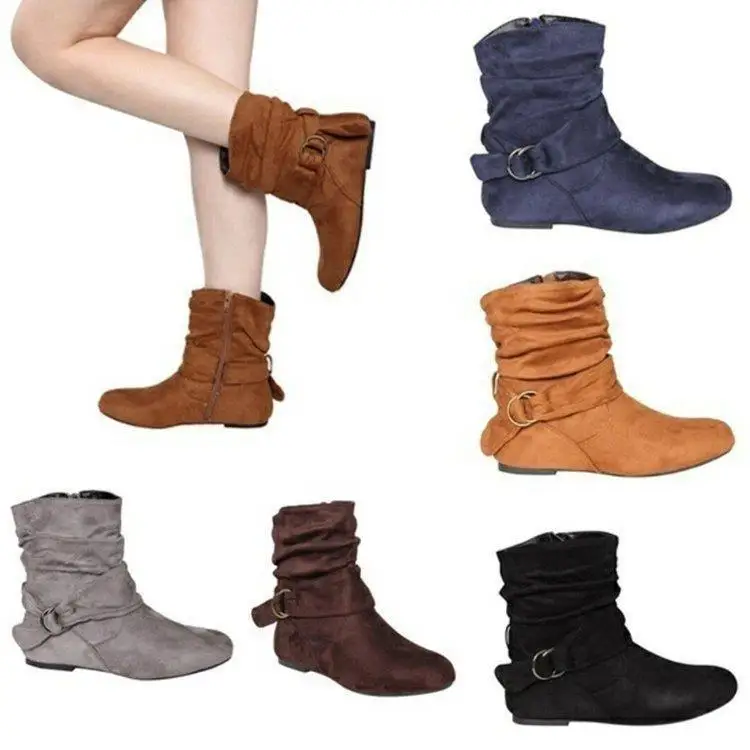 2022 Winter Shoes Women Boots Casual Lightweight Ankle Boots Plus Size Comfortable Soft Bottom Flats Women Couple Botas De Mujer