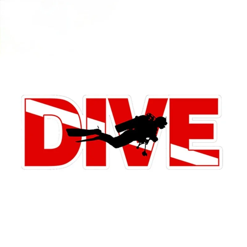 Cool DIve Car Sticker Scuba Diver Cutout Flag Automobiles & Motorcycles Bumper Truck Boat Vinyl Decal Waterproof