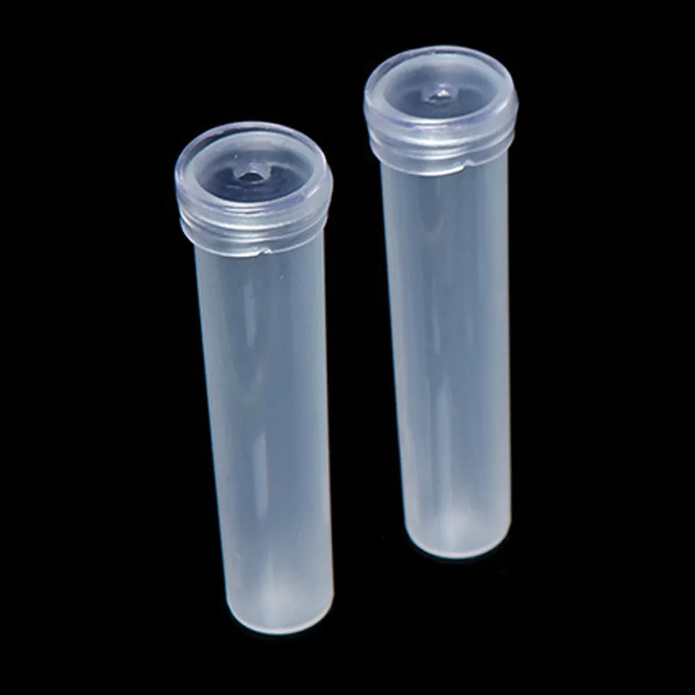 100Pcs Transparent Plastic Flower Preservation Pipe with Caps Plant Fresh-keeping Nutritional Flower Tube Prevent Flower Wilting