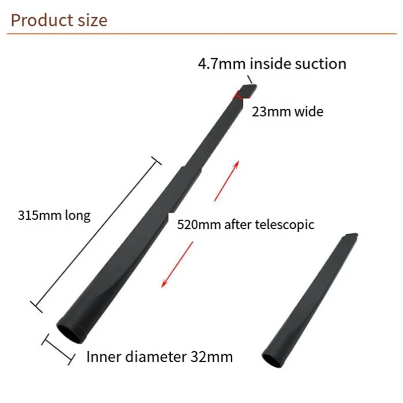 AC39-Strumento a lancia universale Ugello lungo con aspirazione piatta, Aspirapolvere Accessori per aspirapolvere da 32 mm Forniture per la casa