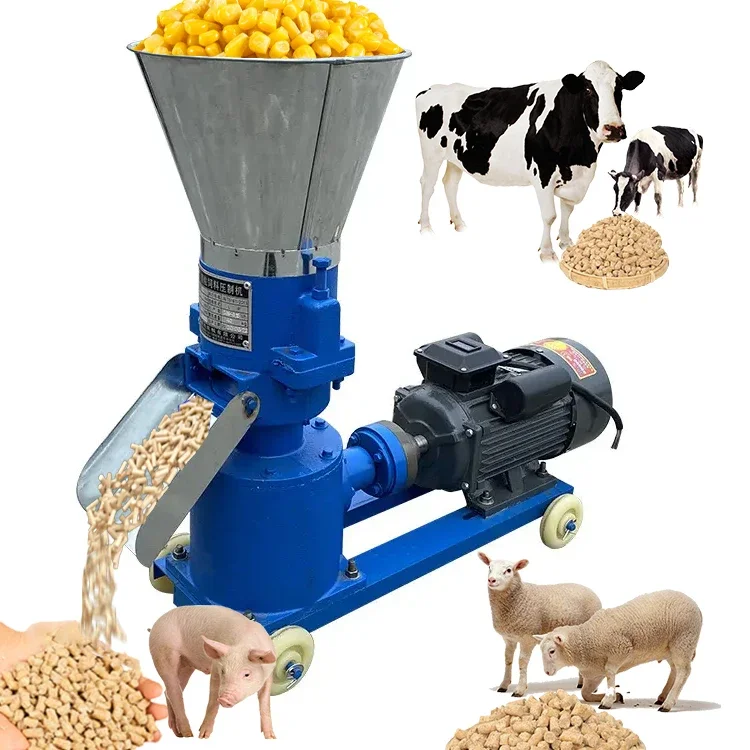 Hot sale machine leaves into cattle feed pellets commercial animal  pellet making machine 3mm livestock  making machine