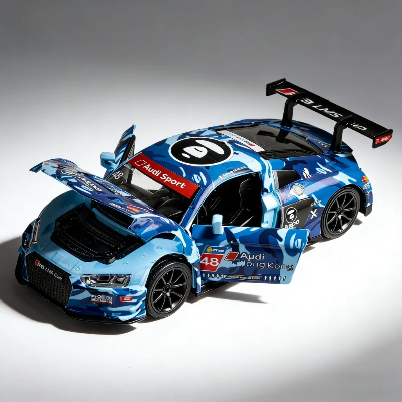 

Масштабная модель автомобиля 1:32 из сплава R8LMS GT3 Bentley Latte, персонализированный сувенир, креативный подарок, игрушечная машинка