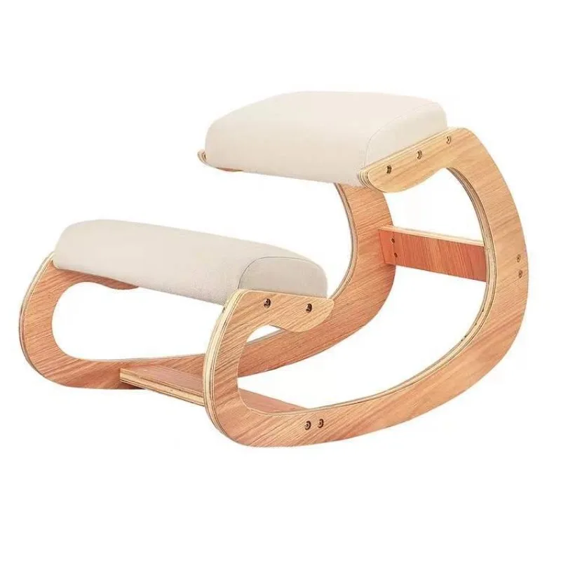 Solid wood orthotic chair, kneeling chair, human function chair, yoga fitness chair