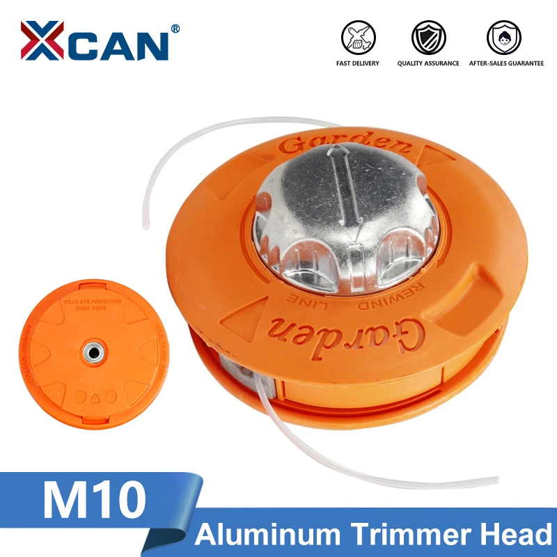

Головка для триммера XCAN M10 из алюминия и нейлона, 2-ниточная, с функцией автоматической подачи лески, для кусторезов и садовых триммеров, садовые инструменты