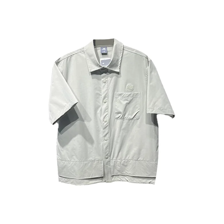 New Balance Shirts Men's Gray Lapel Moderate AMJ42305-OVN
