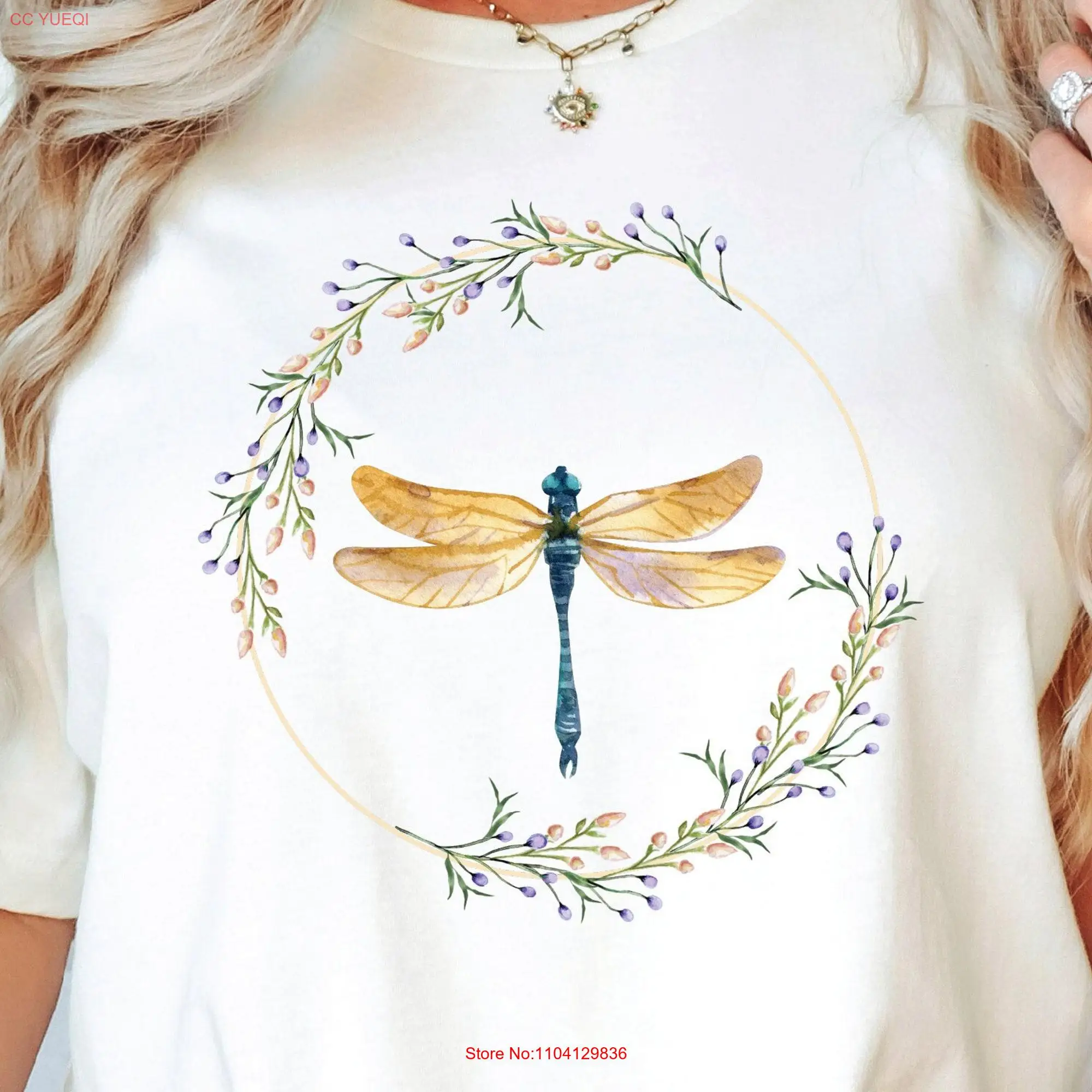 Dragonfly Boho T Shirt Lover SFS0082 long or short sleeves