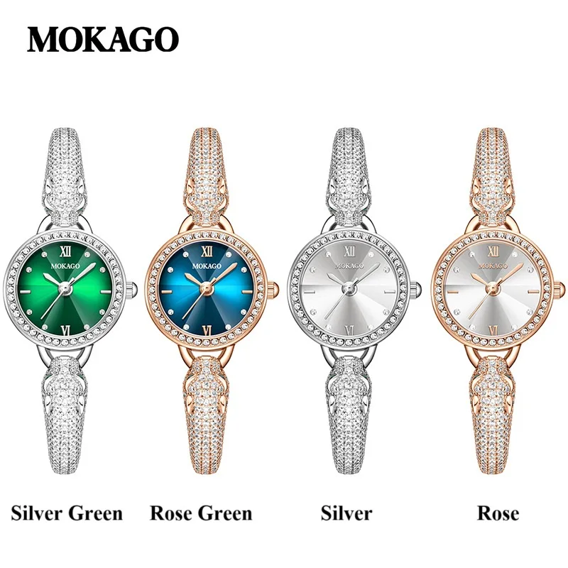 2024 New Women\'s Fashion Quartz Watches Ladies Charming Watch Waterproof Bracelet Luxury Inlaid Shining Jewelry Full of Diamonds