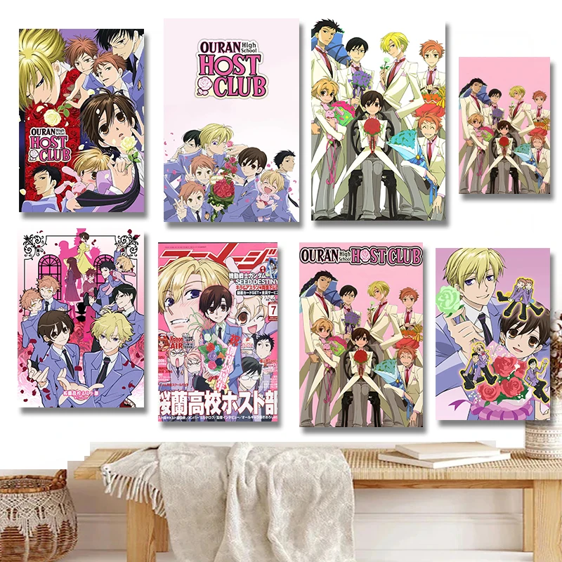 Anime Ouran High School Host Club Poster Wall Art Canvas Painting Print Home Living Bed Room Bar Aesthetic Dormitory Home Decor