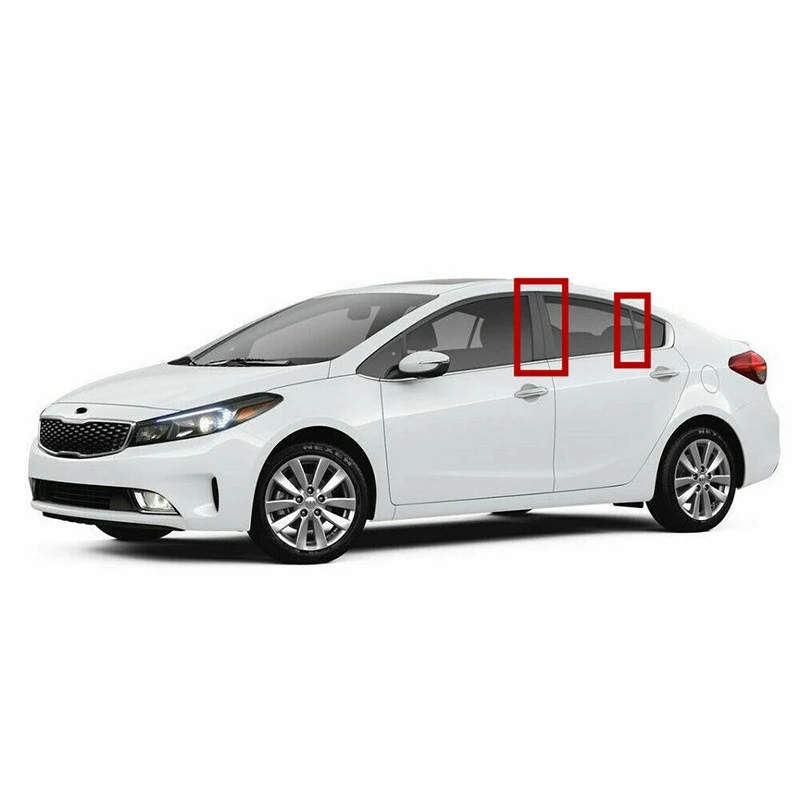 6Pcs Gloss Black Pillar Post Fit For Kia K3 Forte Sedan 2019 2020 2021 2022 2023 Window Sticker Cover Door Side Trim Decor Kit