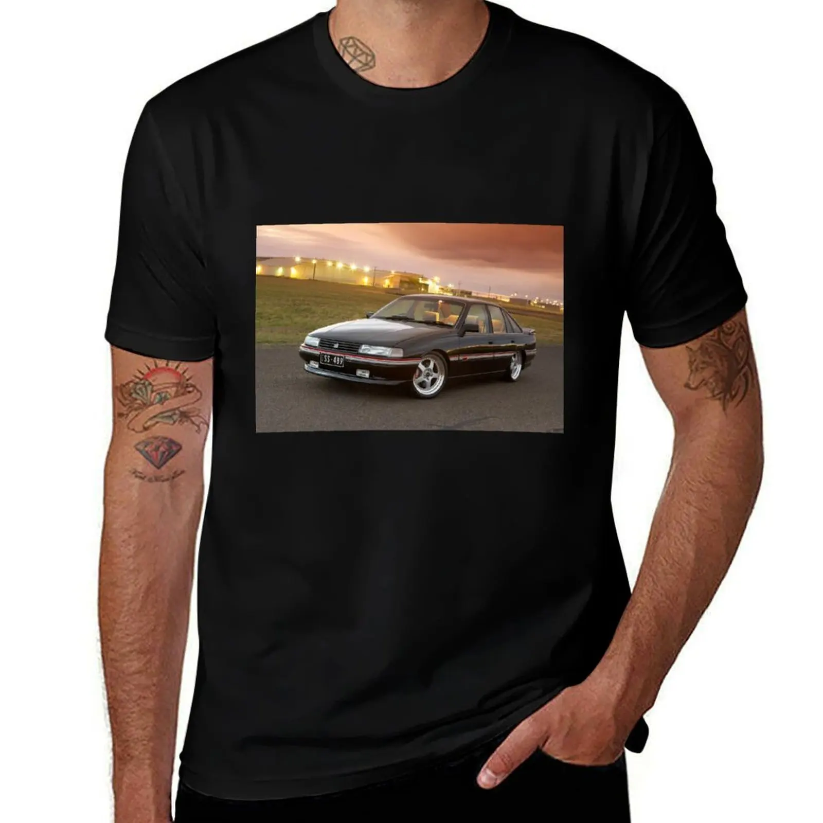 Black Holden VN SS Commodore T-Shirt Work Outdoor Short Sleeve Tee T-Shirt
