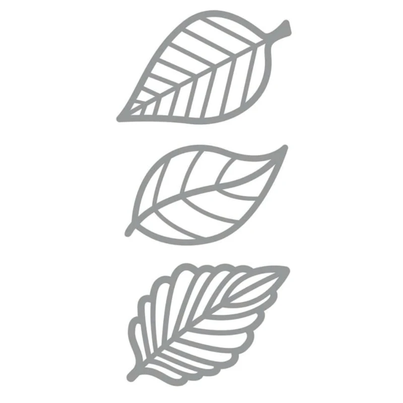 1Set Three Leaves Metal Cutting Dies DIY Stamps Crafts Template Mold Stencils for Embossing Scrapbooking Decoration