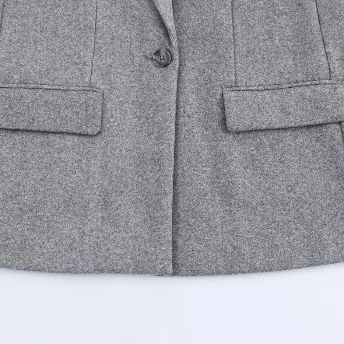 Cappotto di lana con bottone singolo di nuova moda autunno inverno Cappotto con risvolto chic Capispalla da donna