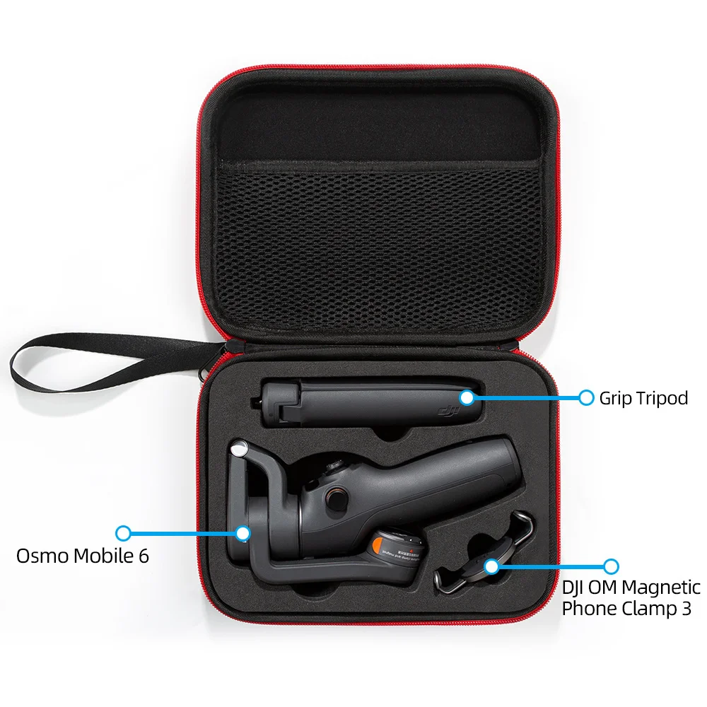 Bolsa de almacenamiento para DJI OM6/Osmo Mobile 6, estuche de transporte duradero, accesorios de cardán de mano, cubierta de caja portátil