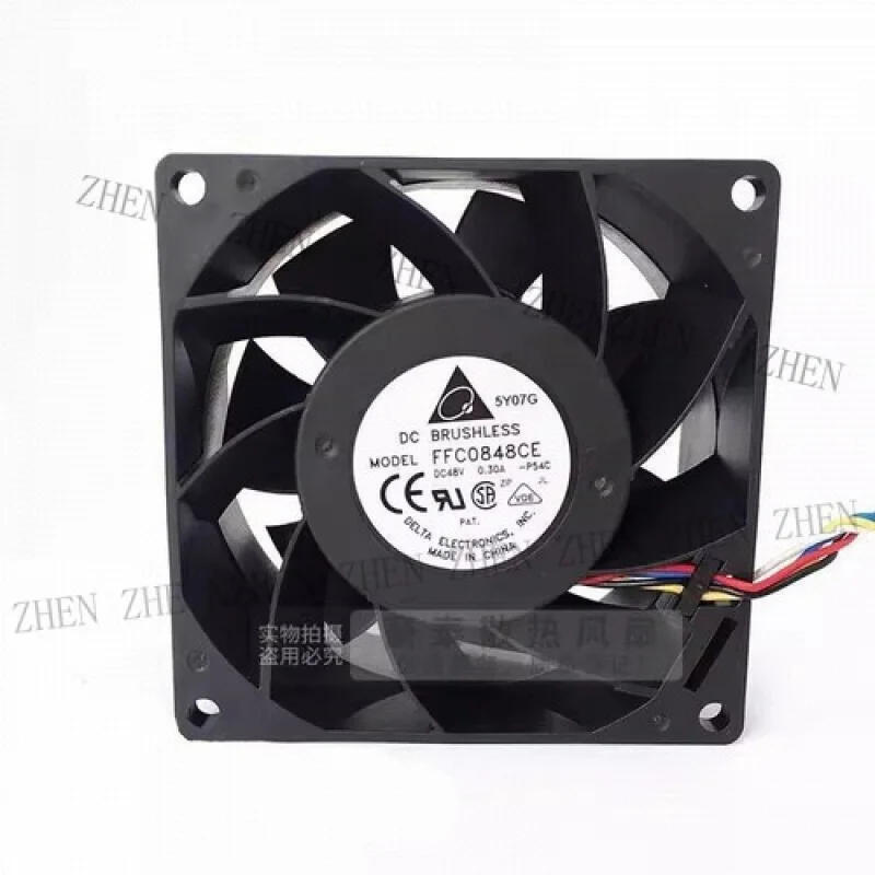 

1 шт. Новый вентилятор охлаждения FFC0848CE 8038 DC48V 0.30A 8CM с 4-мя проводами и двойным шарикоподшипником