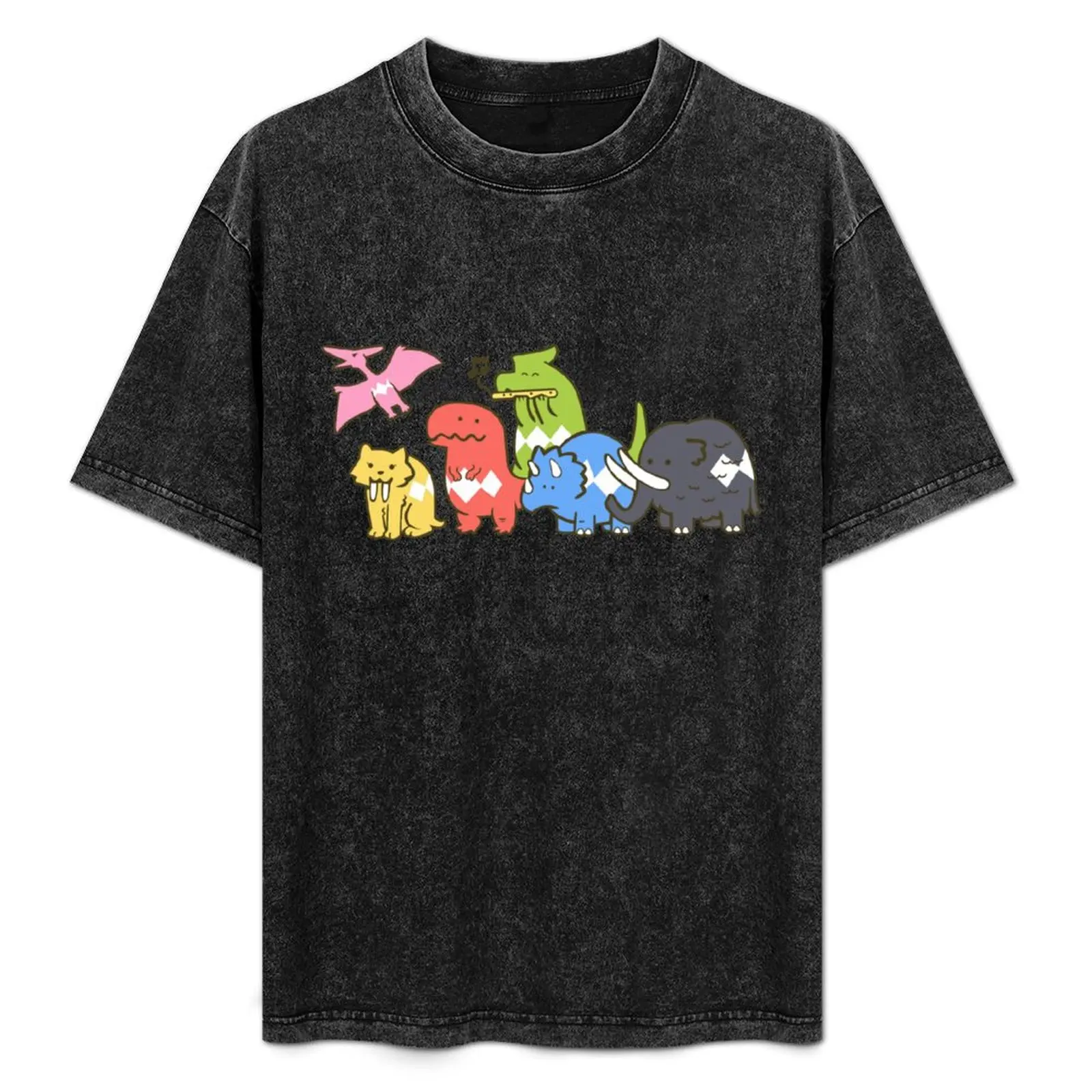 Cute Chibi Mighty Morphin Dinozords, Dino Megazords, Power Rangers T-Shirt Clothing sweat tshirts for men