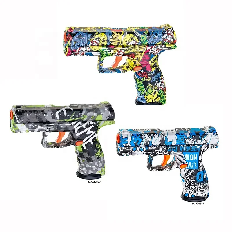 Nueva pistola de juguete Blaster de hidrogel para exteriores, pistolas eléctricas de balas suaves de dibujos animados, Kit de artesanía de plástico y ABS, pistola de Gel para montar, nueva