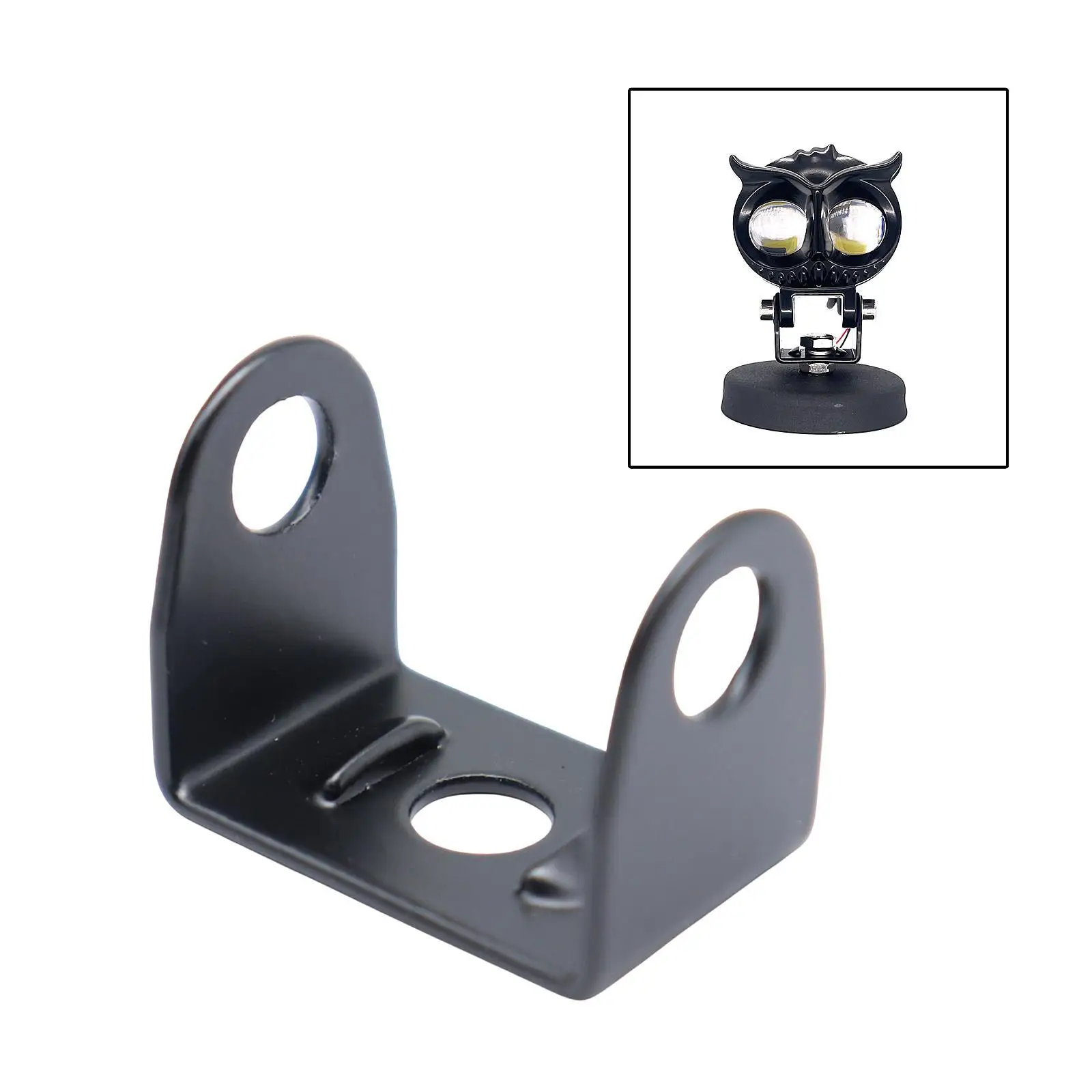 Motorbike Mounting Holder Iron Black High Performance Light Bracket Stable Support for Handlebar Installation
