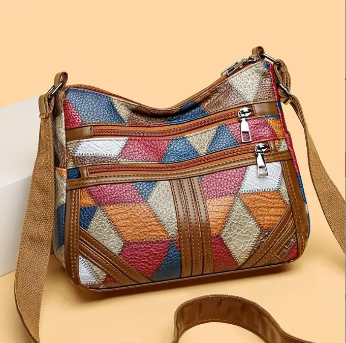 

New Crossbody Bag for Women Large Capacity Luxury Handbag Purse Solid Color Shoulder Bags Female Casual Travel Vintage Hobos Bag