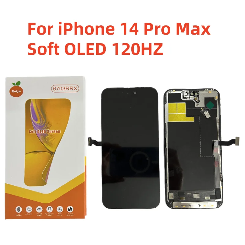 Soft Hard OLED For iPhone 14 Pro Max LCD Display Touch Digitizer Assembly For iPhone 14 14Plus 14Pro LCD Incell Screen Repair