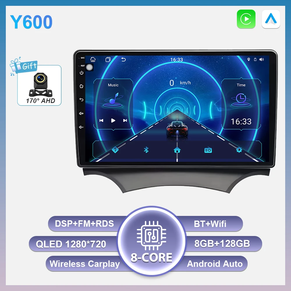 Android 16 Auto autoradio voor Ford Ka 2008 2009 2010 2011 2012 2013 2014 Carplay multimediaspeler stereo GPS head unit DSP BT