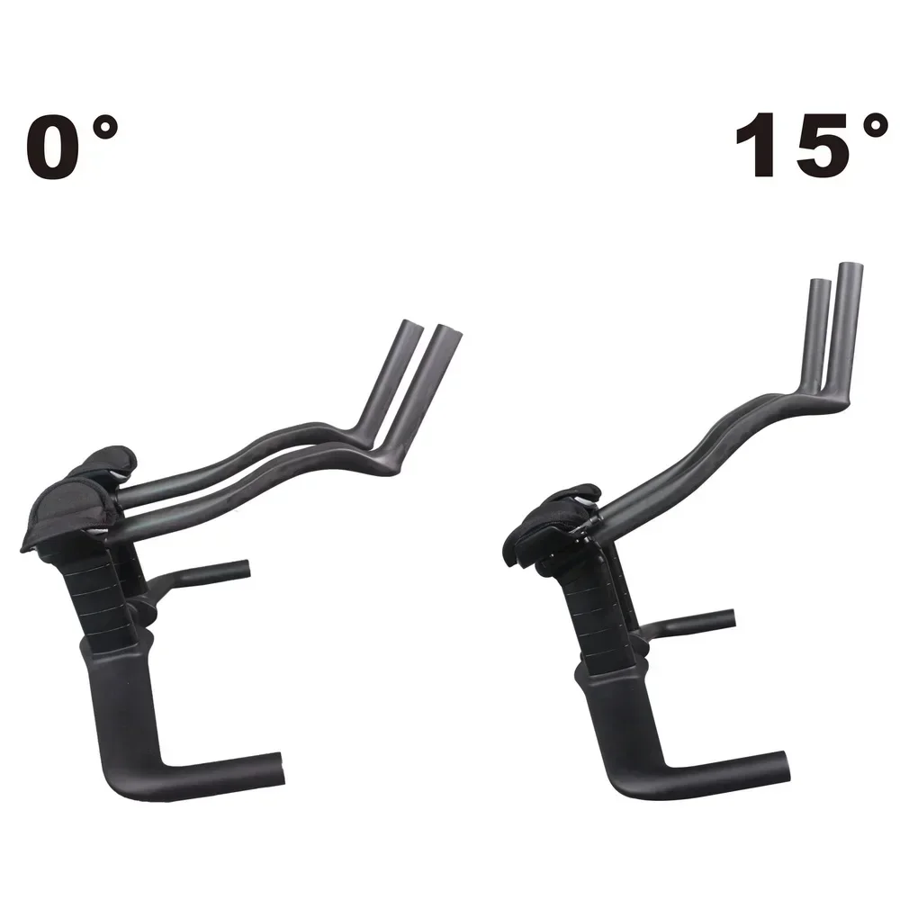 Aero Type TT Bar HB096 With 51 Degree Coupling Carbon Fiber Internal Cable 0 Degree 15 Degree 400/420mm Options