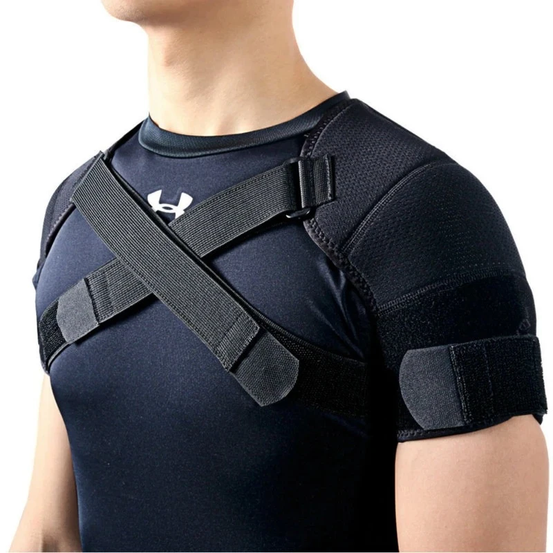 Dual Shoulder Braceadjustable Sport Shoulder Support Dual Bandage Cross Shoulder Strap