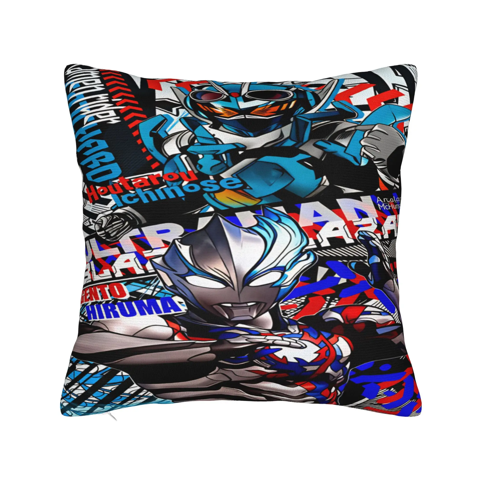 Kamen Rider  Pillow Case  Comfy Pillow Cover For Sofa Bedroom Home Decor Vintage Cushion Cover