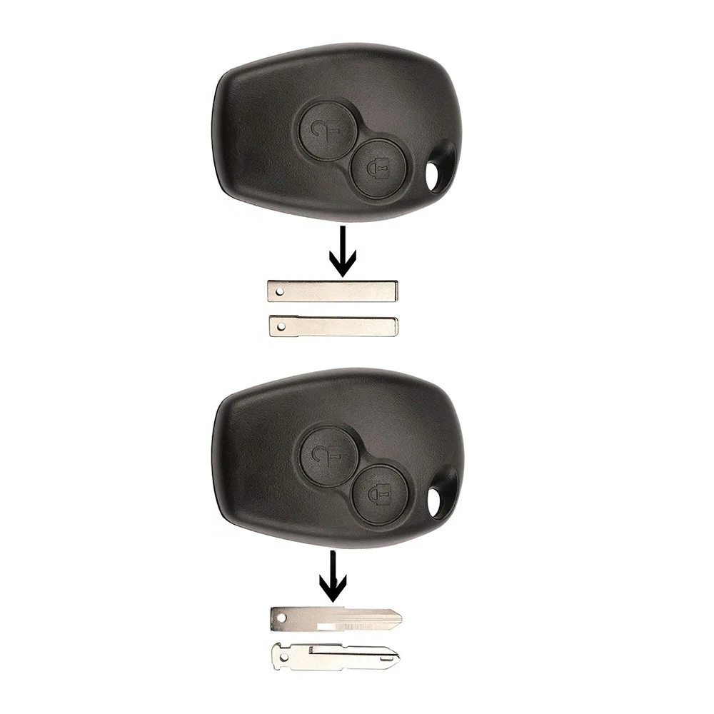 

Чехол для дистанционного ключа автомобиля, 2 кнопки, без лезвия для Renault Kangoo 2 Modus 2004 Clio 3 2006-2010 Twingo 2007-2009, замена