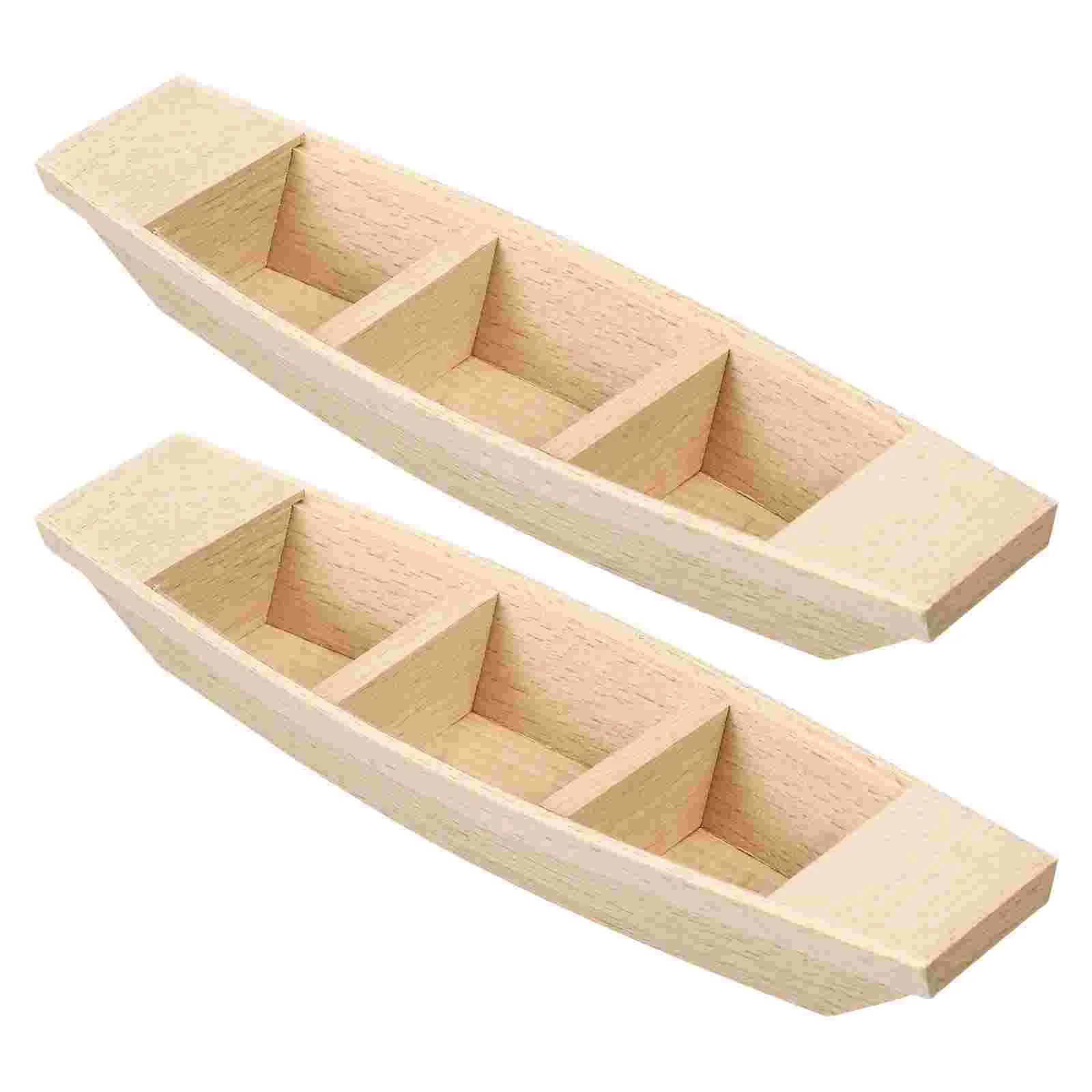 Motor Small Wooden Boat Toy Canoe Ornament Ship Model Desktop Automobile Miniatures