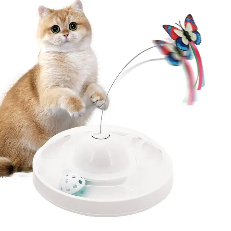 

Cat Butterfly Toy Safe Cat Interactive Toy Interactive Cat Toy Round Automatic Interactive Cat Toys For Active Kittens Indoor