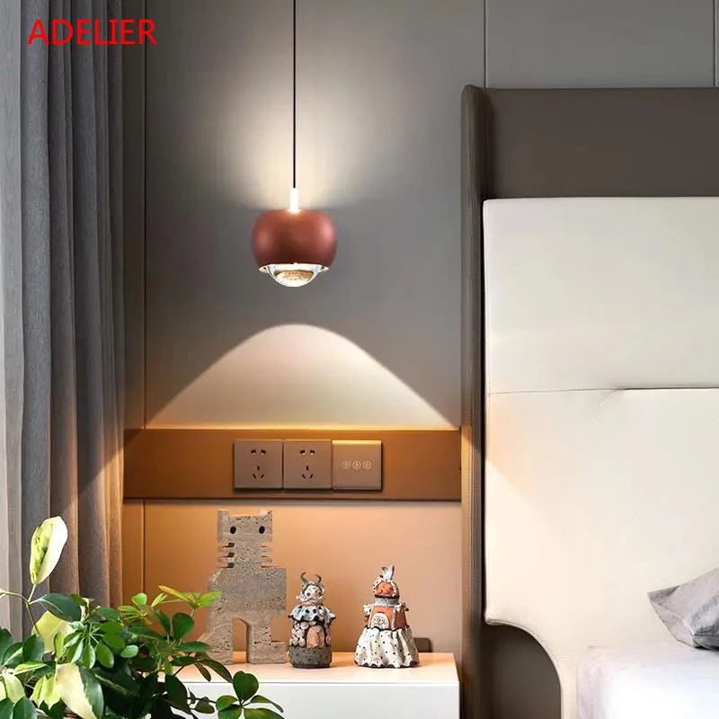 

LED Creative ball pendant lights bedroom bedside long line small hanging lamp Dining room Bar Kitchen Island Home decor lighting